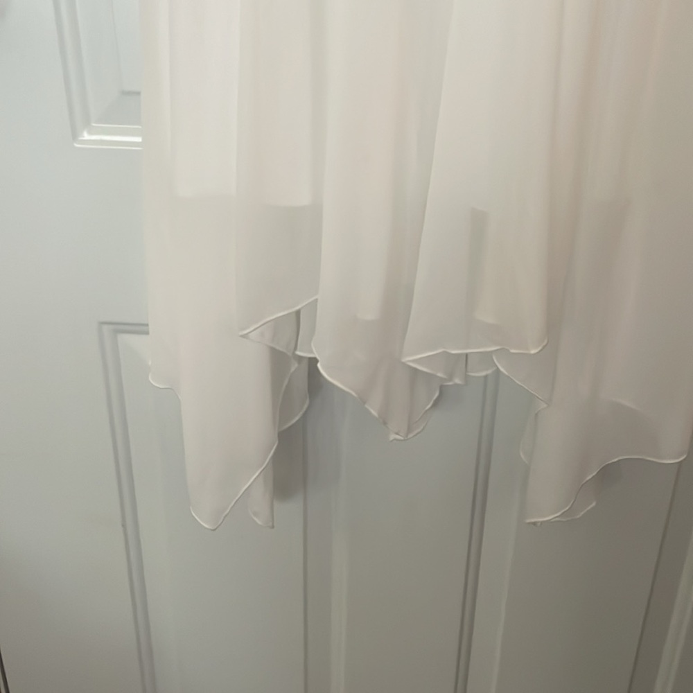 NWT Verdusa polyester fully lined elastic waist white wired bottom skirt, Size M - Picture 2 of 10